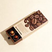 Boîte à café personnalisée avec impression numérique, emballage recyclable, boîte en papier pour capsules de café Nespresso