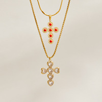 coloré chaîne serpent en acier inoxydable plaqué or 18 carats collier de superposition délicat en cristal rond pour les femmes
