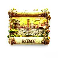 Aimant de réfrigérateur en résine 3D personnalisé, souvenirs du Panthéon de l'Empire romain antique, aimant d'architecture européenne personnalisé
