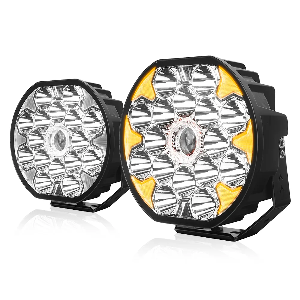 IP68 Offroad Waterproof Luzes de Spot LED 4x4 Rodada Luzes de Condução a Laser de 9 polegadas 4x4 Refletores