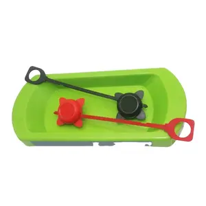2024 neues kunststoff farbenes Mini-Kreisel mit Zugstangenboot-Spielset-Werbe geschenk