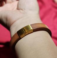 Bracelet magnétique en acier inoxydable plaqué or 18 carats PVD finition mate, gravable, pour la fabrication de bijoux et les cendres funéraires, vente en gros