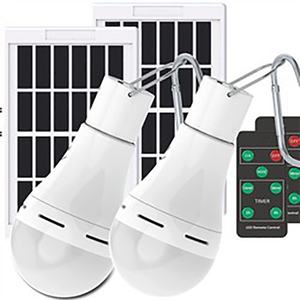 Ampoule solaire portable LED rechargeable, lumière étanche pour le camping, lampe de secours pour tente, lumière extérieure rechargeable - Product Image 1