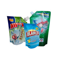 Pochette à bec verseur biodégradable Junmei JM-030 / Sachet à bec verseur 250 ml / Pochette à eau transparente autoportante avec impression par gravure et résistance à l'humidité