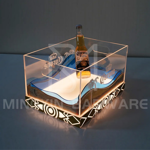 Seau à glace LED Style désert refroidisseur de bière à champagne haut de gamme pour Resorts Clubs décor d'événement seau à glace frais longue durée - Product Image 4