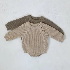Wholesale Winter 2021 Toddler Knitted Infant Sweater Romper Baby Clothes