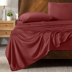 Polar Fleece Sheet Set With Pillowcases Full <b>Queen</b> King <b>Size</b> Soft Warm <b>Bedding</b> For Cozy Sleep - Product Image 3