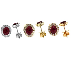 Pendientes de Oro Amarillo de 18k con Diamantes Naturales, Diseño Único de Alta Gama, Excelente Acabado, Joyería Fina para Regalo de Boda o Fiesta - Product Image 4