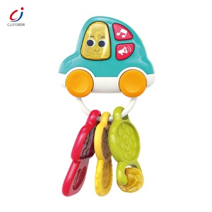 Éducation fonctions son et musique clé de voiture bébé musique intelligente anneau de dentition <span class=keywords><strong>hochet</strong></span> anneau de dentition sensoriel clé jouets en silicone - Product Image 1