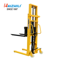 Vente d'usine de chariot élévateur à fourche gerbeur semi-électrique 1 tonne crics gerbeur automatique à chargement automatique avec moteur
