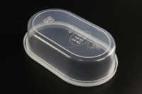 Boîte de rangement ovale transparente en PP avec couvercle, conteneur en plastique recyclable, conception étanche pour le stockage des aliments, l'organisation de la maison, l'emballage
