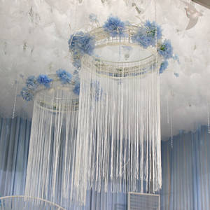 Décoration <span class=keywords><strong>de</strong></span> mariage, ligne <span class=keywords><strong>de</strong></span> franges bon marché, drapé <span class=keywords><strong>de</strong></span> plafond, <span class=keywords><strong>rideau</strong></span> <span class=keywords><strong>de</strong></span> ficelle blanche spaghetti - Product Image 5