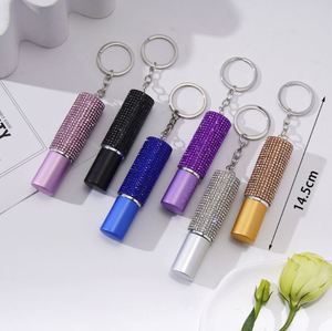 Wholesale 5ML <b>Mini</b> Perfume Keychain, Diamond-encrusted Press Spray Bottle, Portable Compact Refillable Perfume Gift - Product Image 4