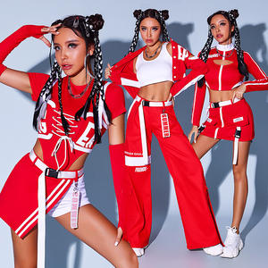 Equipo de actuación porristas Hip Hop Street Dance <span class=keywords><strong>Gogo</strong></span> Bar DJ Jazz traje de baile conjunto de ropa Ropa de baile de escenario - Product Image 2