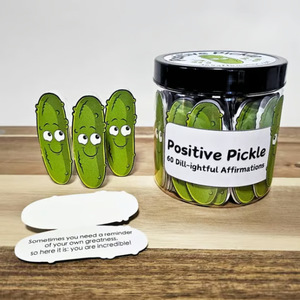 Cartes d'affirmation Positive Pickle, cartes postales mignonnes de rappel, coffret cadeau, cartes de motivation en papier de 3 pouces, cartes de collection pour la décoration de bureau - Product Image 1