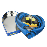 Boîte en métal personnalisée en forme de cœur pour chocolats, emballage cadeau pour bonbons, conteneur métallique pour la Saint-Valentin