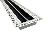 Diffuseur d'air linéaire en alliage d'aluminium blanc sur mesure, grille de ventilation encastrée et grille d'aération extérieure Craftsman pour climatisation