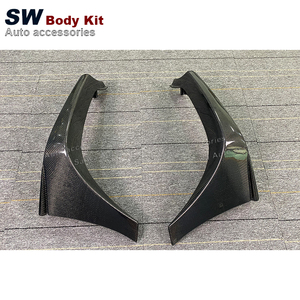 Protector de Parachoques Delantero de Fibra de Carbono para <span class=keywords><strong>Suzuki</strong></span> <span class=keywords><strong>Swift</strong></span> ZC33S 2017-2023 con Recortes para Escape, Alerón de Protección, Mejora de Modificación - Product Image 5