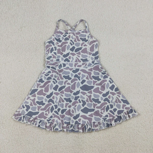 Robes de yoga sans manches pour bébé fille, motif camouflage, longueur genou, prêtes à être expédiées - Product Image 3