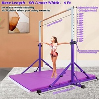 Barres parallèles multifonctionnelles en acier violet de haute qualité, portables, pour la maison, pour adultes et enfants
