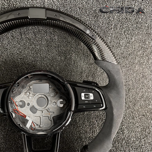 Volante de Fibra de Carbono con LED Mejorado para Volkswagen Golf R 6 7 8 MK6 MK7 Passat B6 <span class=keywords><strong>Polo</strong></span> Jetta Tiguan - Product Image 3