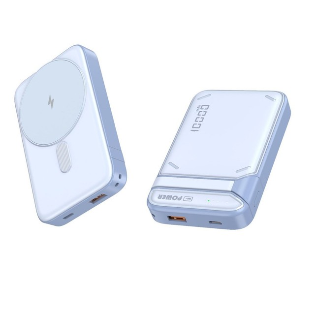 10000mAh Semi Solid State Magnetic Wireless Power Bank with LED Indicator Portable Mini Fast Charging External Battery Pack