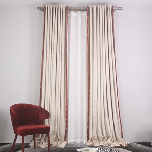 Rideaux occultants en tulle pour salon et chambre à coucher, confortables, à plis plats, Pazia, occultants, crème - Product Image 6