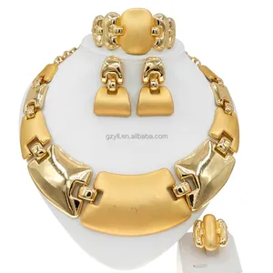 Yulaili الساخن بيع 18K الايطالية الذهب مجوهرات الأزياء مجموعة رائعة كبيرة ستايل الولايات السيدات الجملة سلسلة بقعة المجوهرات مجموعة