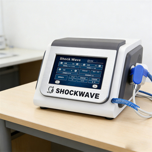 เครื่องบำบัดด้วยคลื่นกระแทกแบบโฟกัส โครงสร้างโลหะและพลาสติก ABS สำหรับบรรเทาอาการปวดตามร่างกาย เป็นมิตรกับสิ่งแวดล้อม พกพาสะดวก ใช้สำหรับกายภาพบำบัดและกีฬา - Product Image 1