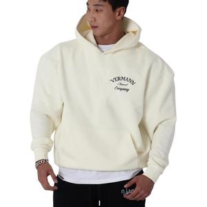 Pakaian latihan kustom pencetakan puff Jogging baju olahraga bordir untuk pria Slim Fit 100% katun kargo keringat hoodie & Sweatshirt pria