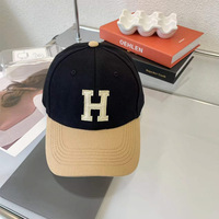 6 Panel Baseballpet Met 3d Borduurwerk Letter Gekleurd Gebogen Vizier Verstelbaar Fit Twee Tone Baseballpet Groothandel Aangepaste Caps