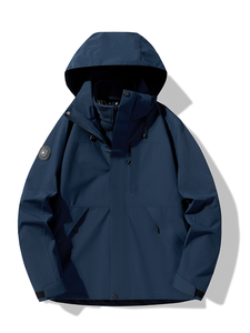 户外三合一可拆卸宽松透气抓绒防风防水软壳100克长拉链登山服 - Product Image 2