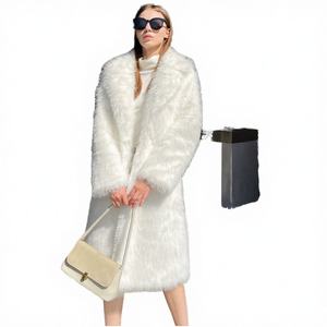 Abrigo de Moda para Mujer, Otoño-Invierno, Relleno de Camel, Tejido de Pana, Estilo Urbano, Transpirable, Grueso, Holgado, Manga Larga, Color Blanco - Product Image 3