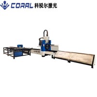 CORAL CRL-6012QG-AB Máquina de Corte Láser de Fibra CNC Industrial de 3000W, Cortadora de Bisel Semiautomática para Tubos Metálicos