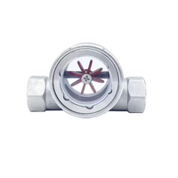 Indicateur de débit à visor avec impeller excentrique en acier inoxydable 304SS et filetage interne ZG Wensen
