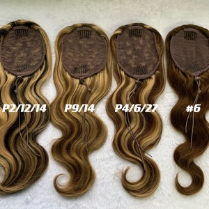 Human <strong>Hair</strong> Blend Ponytails Clip in Drawstring Long <strong>Curly</strong> Ponytail <strong>Hair</strong> <strong>Pieces</strong> Human <strong>Hair</strong> Extensions Ponytail for Beauty Women - Product Image 4