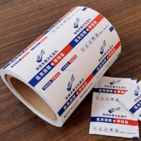 Papier en aluminium enduit de qualité médicale 4-en-1 de 73 g/m² pour lingettes alcoolisées, utilisation avec machine d'emballage automatique