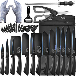 Juego <span class=keywords><strong>de</strong></span> Cuchillos <span class=keywords><strong>de</strong></span> Cocina con Mango Recubierto, Impermeables, con Bolsa <span class=keywords><strong>de</strong></span> Tela Oxford Portátil, Cuchillo <span class=keywords><strong>de</strong></span> Chef, Cuchillo Chino para Cortar, Cuchillo <span class=keywords><strong>de</strong></span> Cocina - Product Image 1