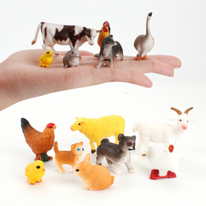 Figuras de Animales de Granja en Miniatura de Fábrica OEM: Pollo, Pato, Ganso, Perro, Conejo para Escenarios de Mesa de Arena para Niños - Product Image 3