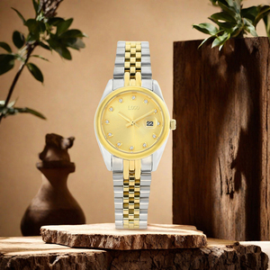 Elegant Women's Diamond Round <b>Watch</b> 304 Stainless Steel <b>Case</b> Miyota 2035 Quartz Movement - Product Image 5