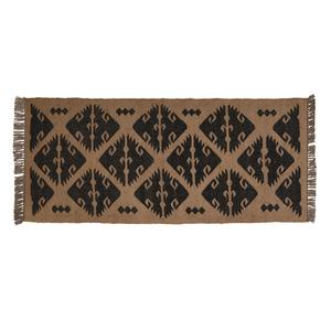 Tapis géométrique en laine Kilim Tapis décoratif naturel fait main pour intérieurs élégants Durable pour chambre à coucher salon bureau - Product Image 4