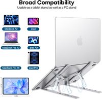 Support d'ordinateur portable bon marché support de base de refroidissement pliable pour ordinateur support réglable en aluminium pliable support de support pour ordinateur portable
