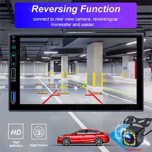 Autoradio Android 1Din 7 pouces avec écran tactile, 7 boutons rétroéclairés, 2 ports USB, Carplay, Android Auto, caméra de recul - Product Image 6