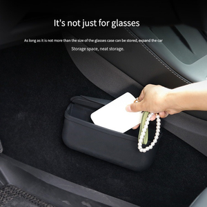 Poche de boîte à lunettes gratuite pour voiture Tesla Pasteable Spectacle Case lunettes de soleil ABS Organizer Box - Product Image 5