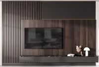 Meuble TV Mural Flottant de Luxe en Bois Moderne pour Salon KEJIA