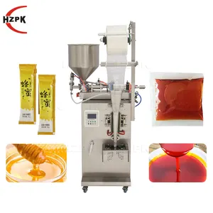 HZPK auto liquid paste honey food film pouch bag multi-function packaging machine small industrial