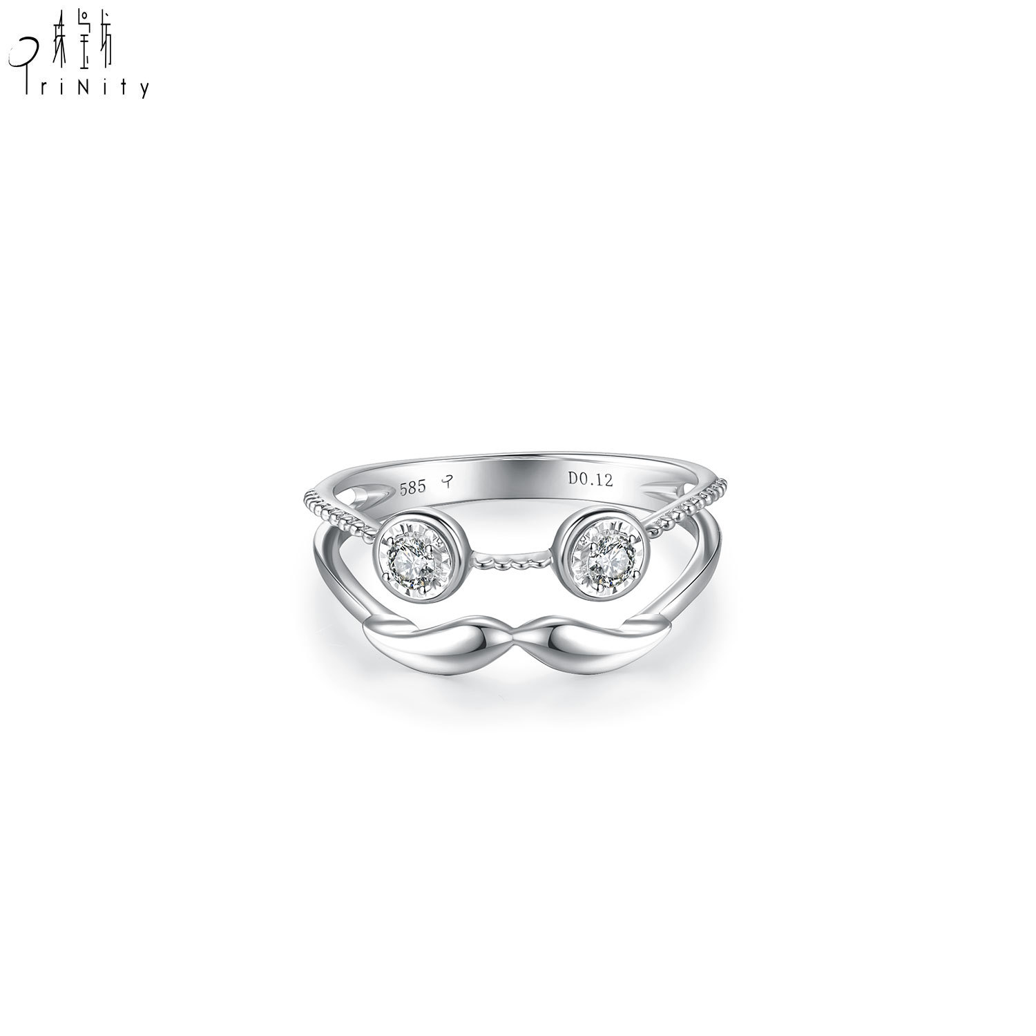 Or blanc 14K