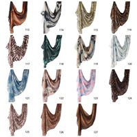 Prêt à expédier – Meilleures ventes 2025 – Magnifique nouveau foulard modal imprimé marbré aquarelle – Hijab imprimé effet ombré
