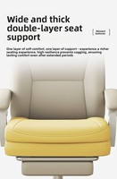 Chaise de bureau exécutive en cuir véritable, confortable, ergonomique, inclinable, avec dossier réglable, coulissante, minimaliste, moderne, pour la maison et le bureau