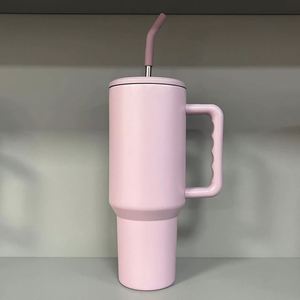 <b>40oz</b> H3.0 <b>Handle</b> Travel Car Mug Vacuum <b>Tumbler</b> Lid Straw Non-Slip ODM OEM Custom Design - Product Image 2